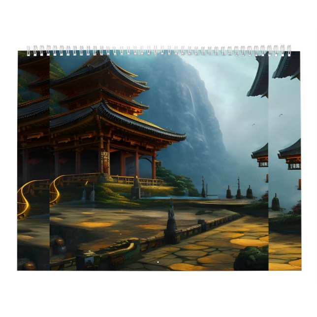 japanese themed paintings calendar (Cover)