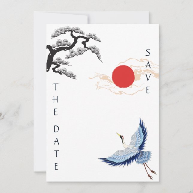 Japanese themed wedding invitation (Front)