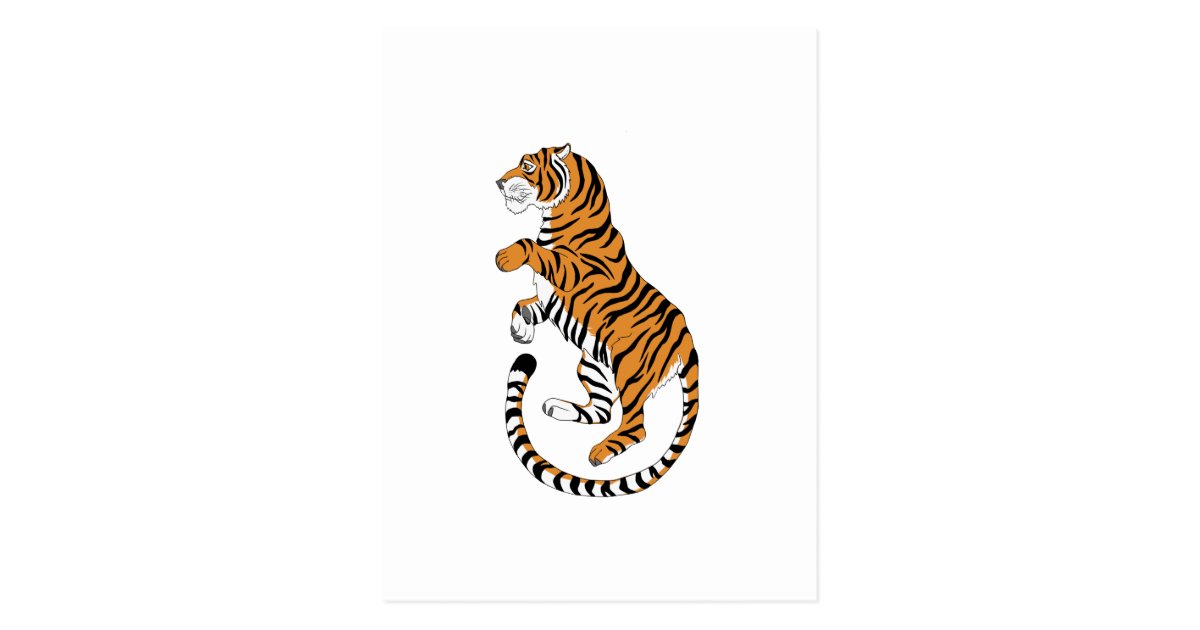 Japanese tiger art postcard | Zazzle.com