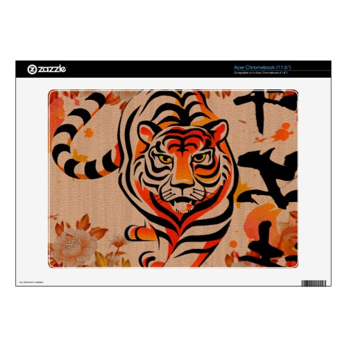 japanese tiger art skin for acer chromebook