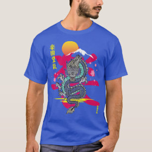 Japanese Tokyo Dragon Asian Kanji Spirit Sakura 80 T-Shirt