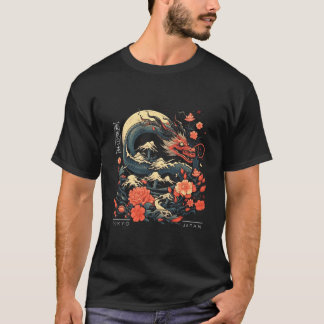 Japanese Tokyo Dragon Asian Tattoo 80€™S Style T-Shirt