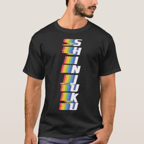Japanese Tokyo Shinjuku City Gay Pride Rainbow Col T_Shirt