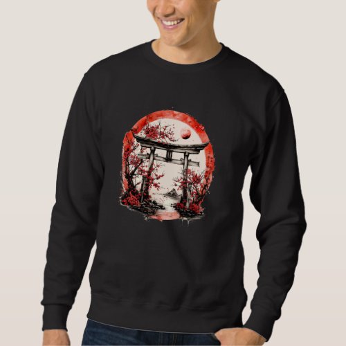 Japanese Torii Gate Rising Sun Japanese Gate 鳥居 Sweatshirt