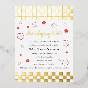 Japanese Touch Bridal Foil Invitation Postcard