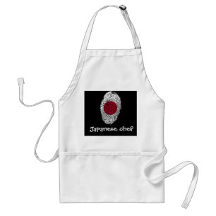 Japanese touch fingerprint flag adult apron