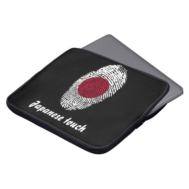 Japanese touch fingerprint flag laptop sleeve (Front Top)