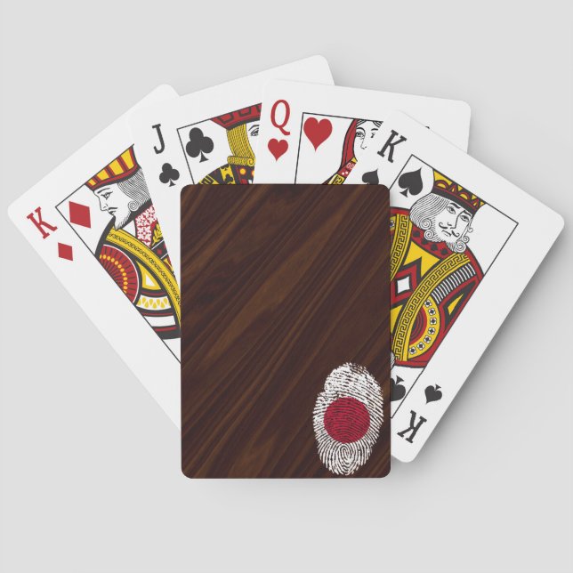 Japanese touch fingerprint flag poker cards (Back)