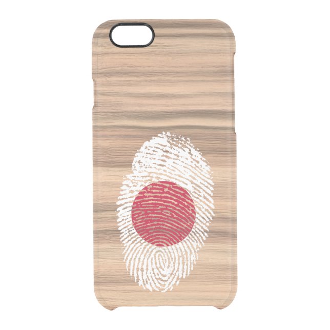 Japanese touch fingerprint flag uncommon iPhone case (Back)