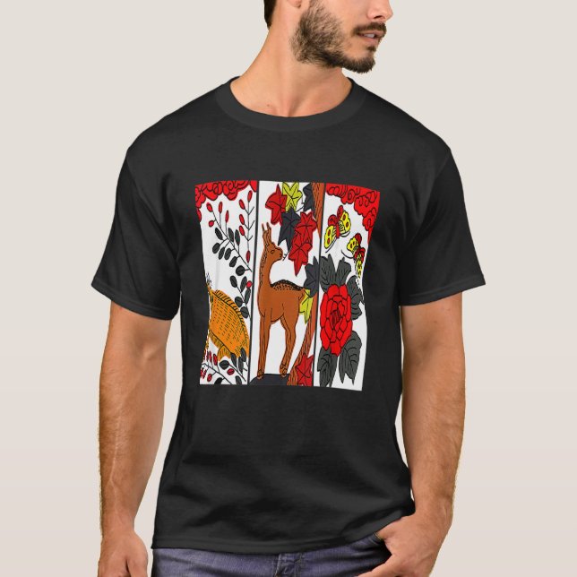 Japanese Traditional Art Hanafuda T-Shirt (Front)