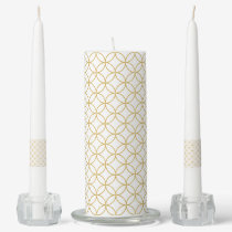 Japanese Traditional Design2 -SHIPPO- White&Gold Unity Candle Set Japanese Traditional Design2 -SHIPPO- White&Gold Unity Candle Set