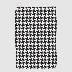 Japanese Traditional Design3 -CHIDORI- Black&White Golf Towel