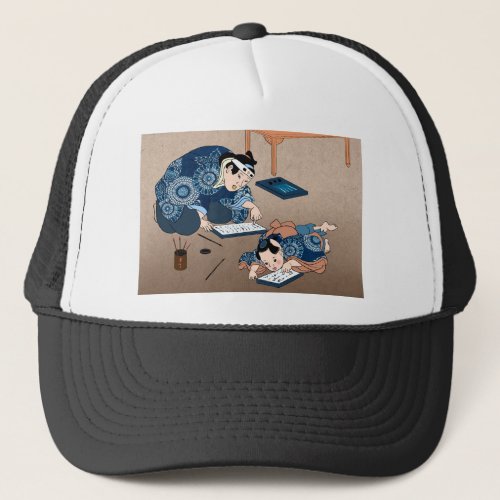 Japanese Traditional Drawing Japanese traditional Trucker Hat
