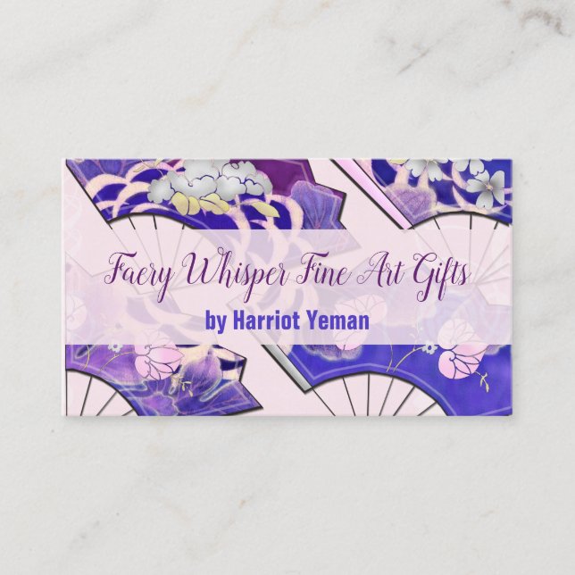Japanese Traditional Fans ART EVENTS SHOP Business Card (Front)