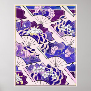 Japanese Traditional Fans Poster