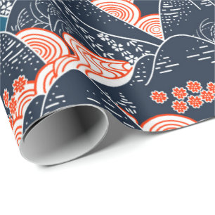 Japanese Traditional Mountain Painting Kimono Art Wrapping Paper