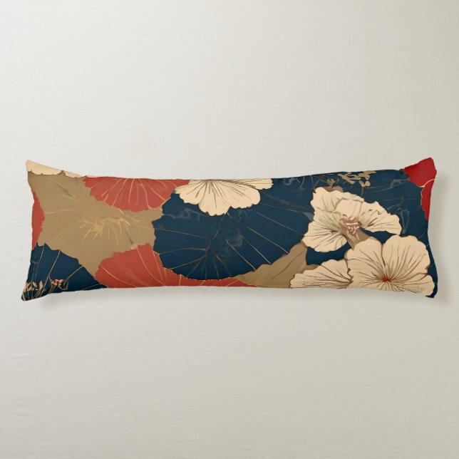 Japanese Traditional Seamless Pattern Body Pillow (Front)