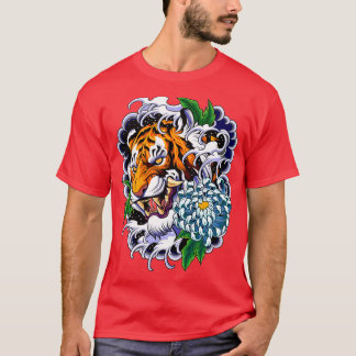 Japanese Traditional Tiger Tattoo Art Old School F T-Shirt