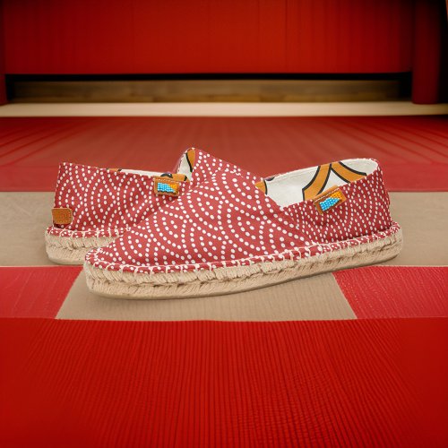 Japanese Traditional Wave Pattern Summer Footwear Espadrilles