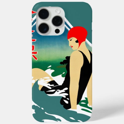 Japanese Travel Tourism Poster 1930s Art Deco Girl iPhone 15 Pro Max Case