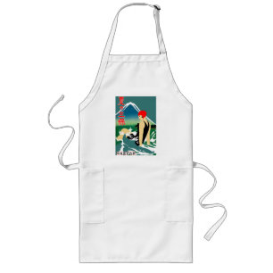 Japanese Travel Tourism Poster 1930s Art Deco Girl Long Apron