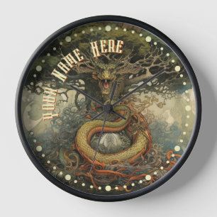 Japanese Tree Dragon Clock