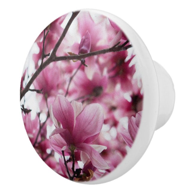Japanese Tulip Floral Ceramic Knob (Right)