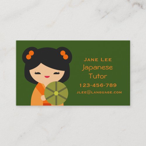 Japanese Tutor Japanese teacher Business Card