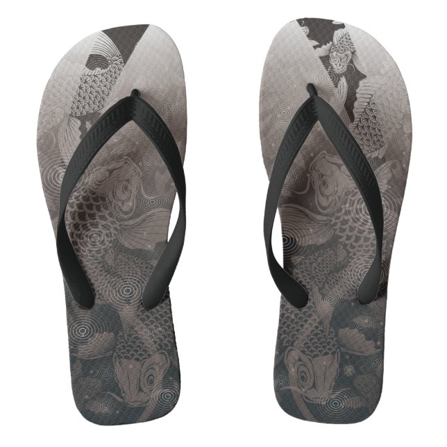 Japanese twin carp_line1@miyasan flip flops (Footbed)
