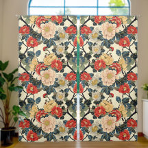 Japanese Ukiyo-E Art Floral Pattern