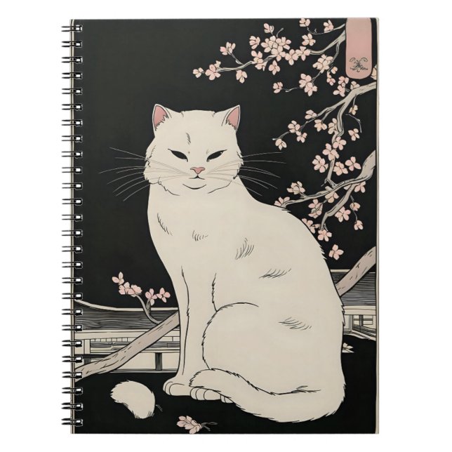 Japanese ukiyo e cat art notebook (Front)