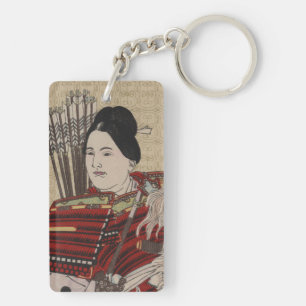 Japanese Ukiyo-e Hangakujo by Yoshitoshi Keychain