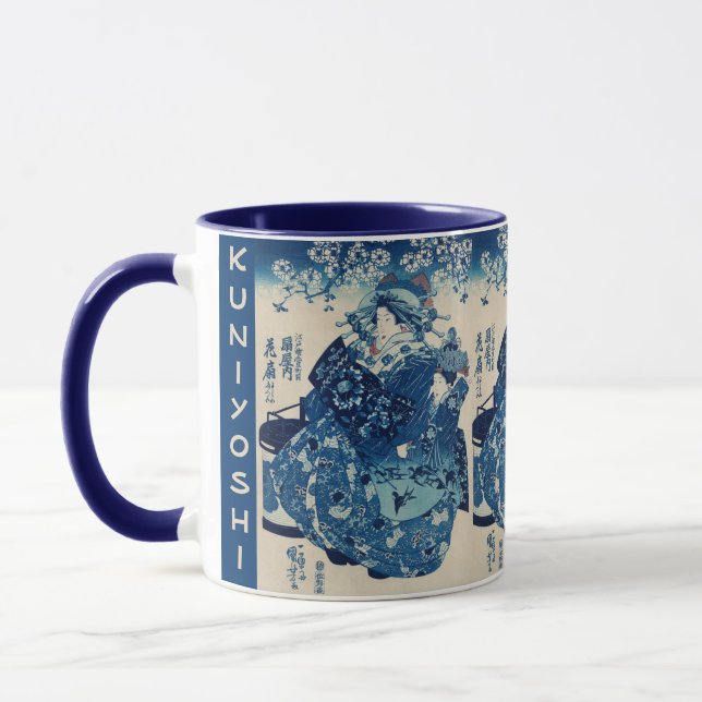Japanese Ukiyo-e – Utagawa Kuniyoshi – Custom Text Mug (Left)