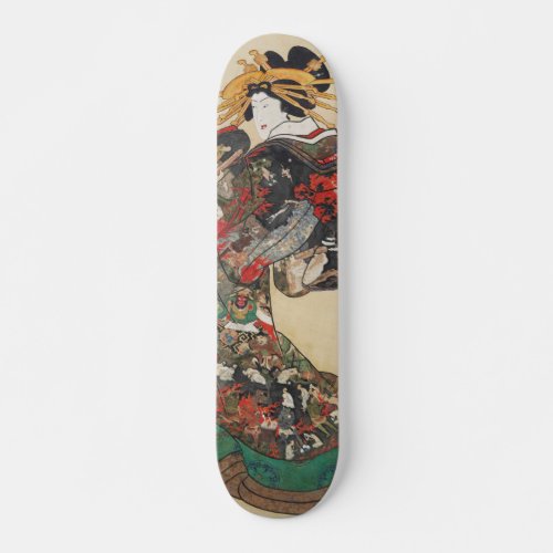 Japanese ukiyoe art skateboard