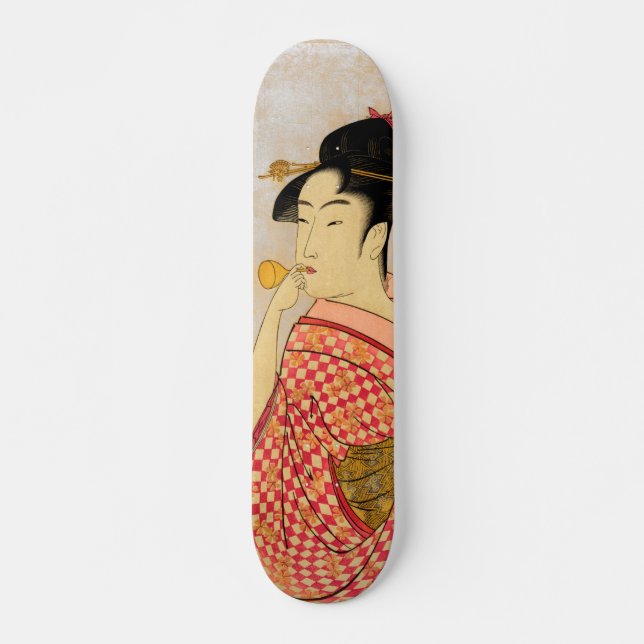 Japanese ukiyoe art skateboard (Front)