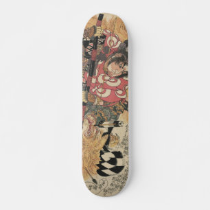 Japanese ukiyoe art skateboard