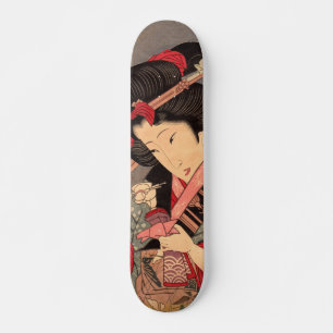 Japanese ukiyoe art skateboard