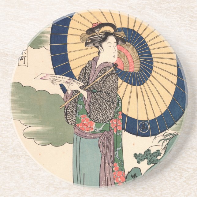 Japanese Ukiyoe Art vol.3 Drink Coaster (Front)