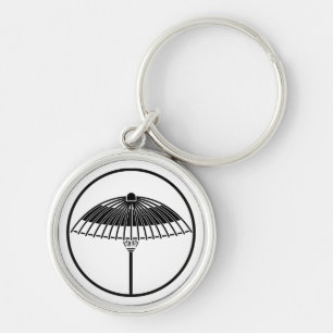 Japanese umbrella in a threadlike ring keychain
