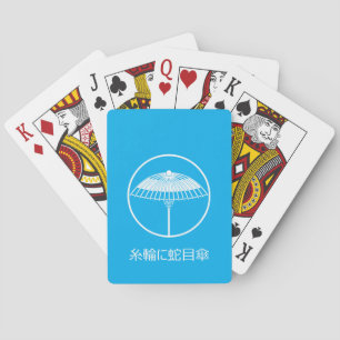 Japanese umbrella in a threadlike ring poker cards