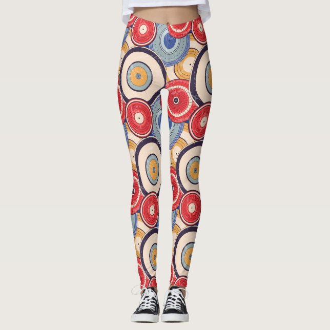 Japanese Umbrellas Leggings (Front)