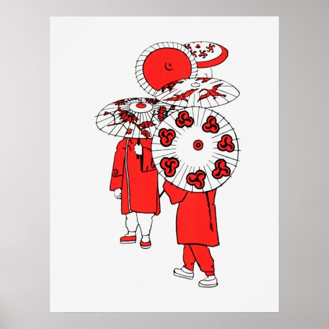 Japanese Umbrellas Poster (Front)