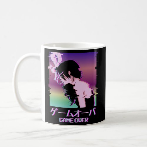 Japanese Vaporwave Sad Anime Game Over Indie Aesth Coffee Mug