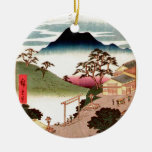 Japanese Village With Mountain Ceramic Ornament at Zazzle