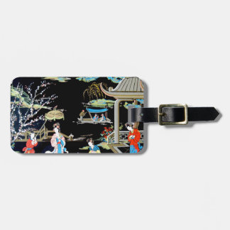 JAPANESE VINTAGE ART LUGGAGE TAG