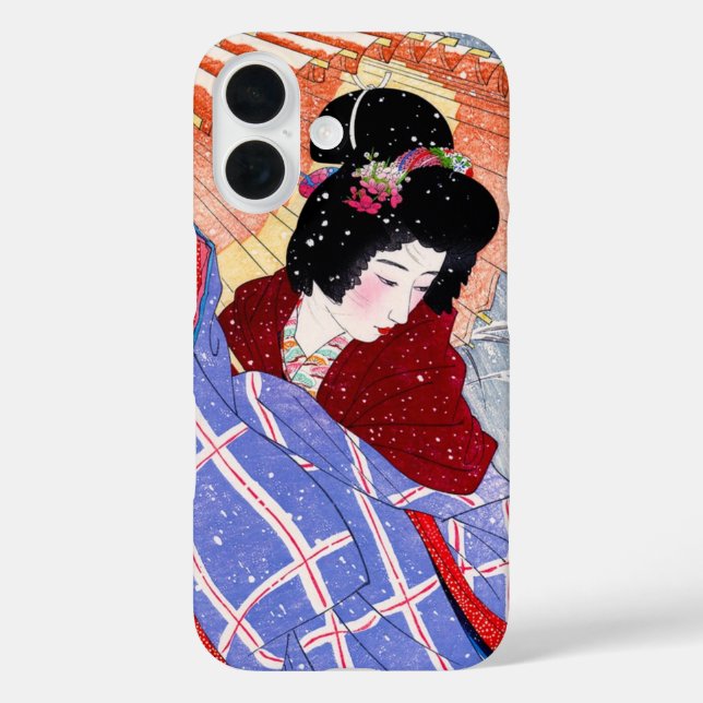 Japanese vintage beauty geisha lady woman Maiko Case-Mate iPhone Case (Back)