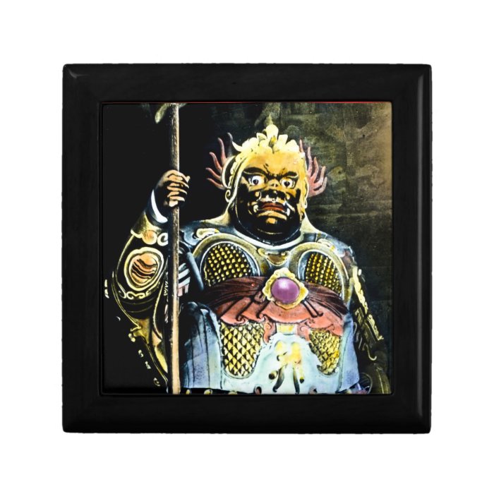 Japanese Vintage Bishamon God of War Jewelry Box