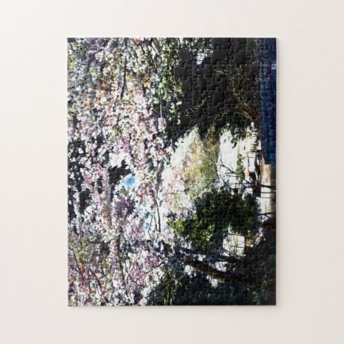 Japanese Vintage Cherry Blossoms Jigsaw Puzzle