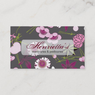 Japanese Vintage Floral Kimono Pattern Business Card