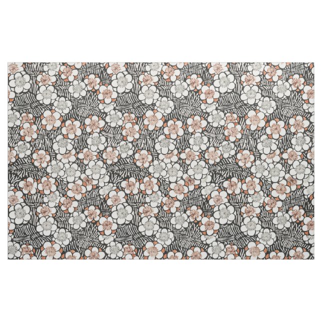 Japanese Vintage flower pattern Fabric (Fat Quarter)
